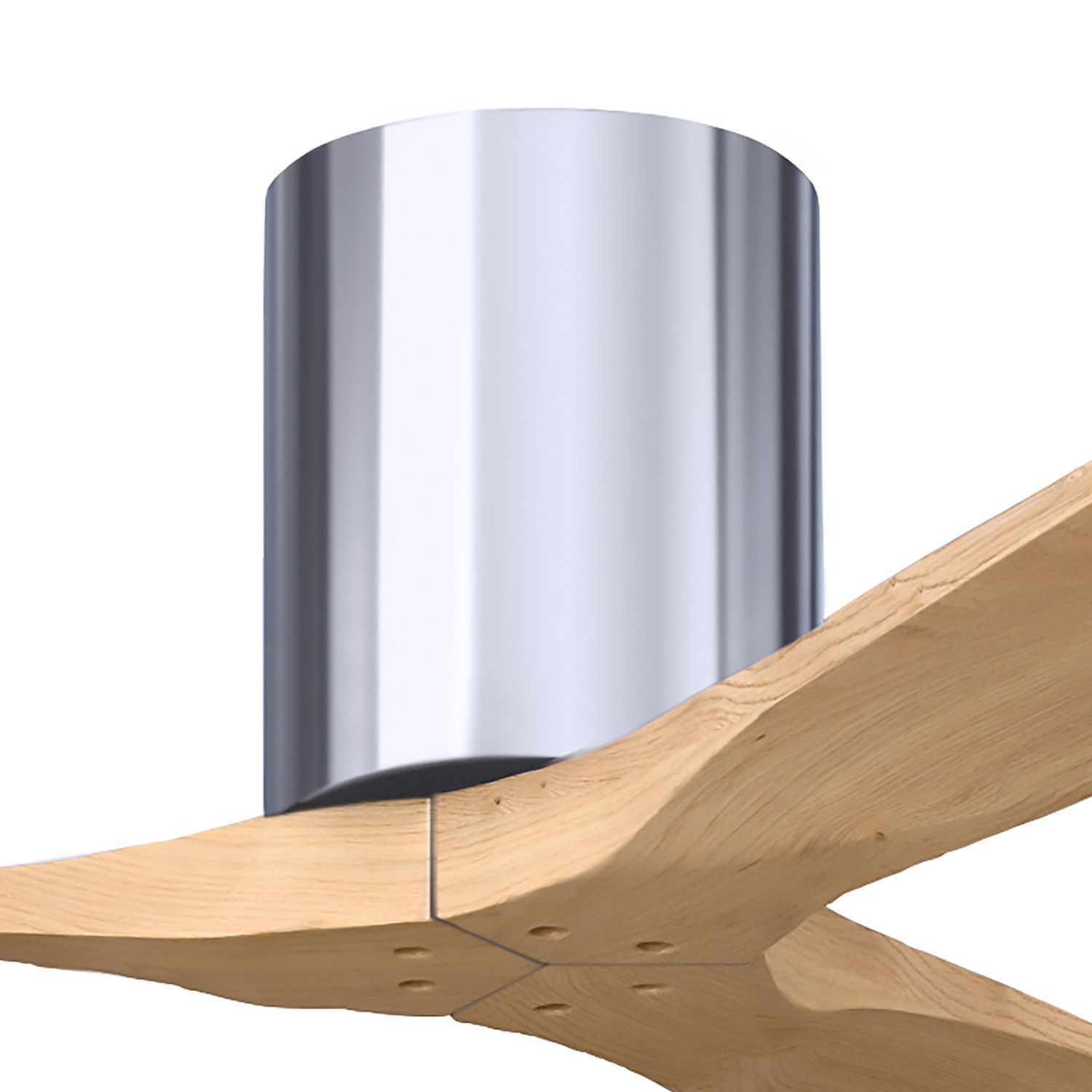 Image 5 60" Irene-3H Polished Chrome and Light Maple Ceiling Fan more views