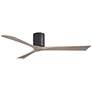 60" Irene-3H Textured Bronze and Gray Ash Ceiling Fan