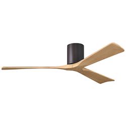 60&quot; Irene-3H Textured Bronze and Light Maple Ceiling Fan