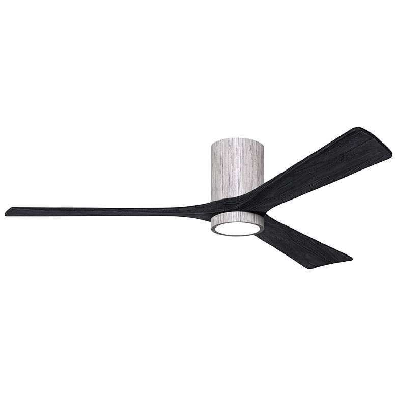 Image 1 60" Irene-3HLK Barnwood and Matte Black LED Ceiling Fan with Remote