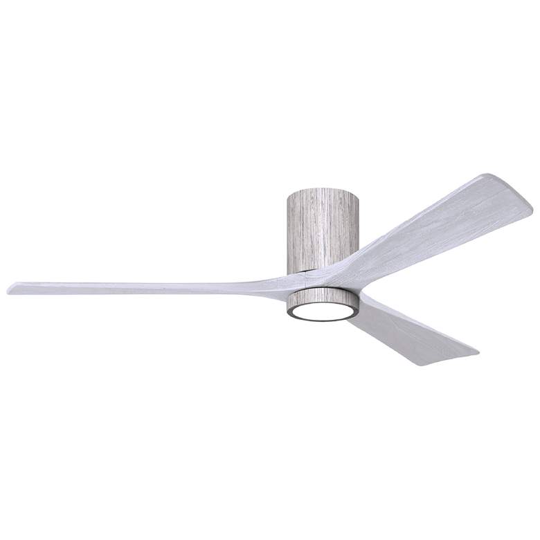 Image 1 60" Irene-3HLK Barnwood and Matte White LED Ceiling Fan with Remote