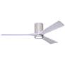 60" Irene-3HLK Barnwood and Matte White LED Ceiling Fan with Remote