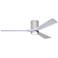 60" Irene-3HLK Barnwood and Matte White LED Ceiling Fan with Remote
