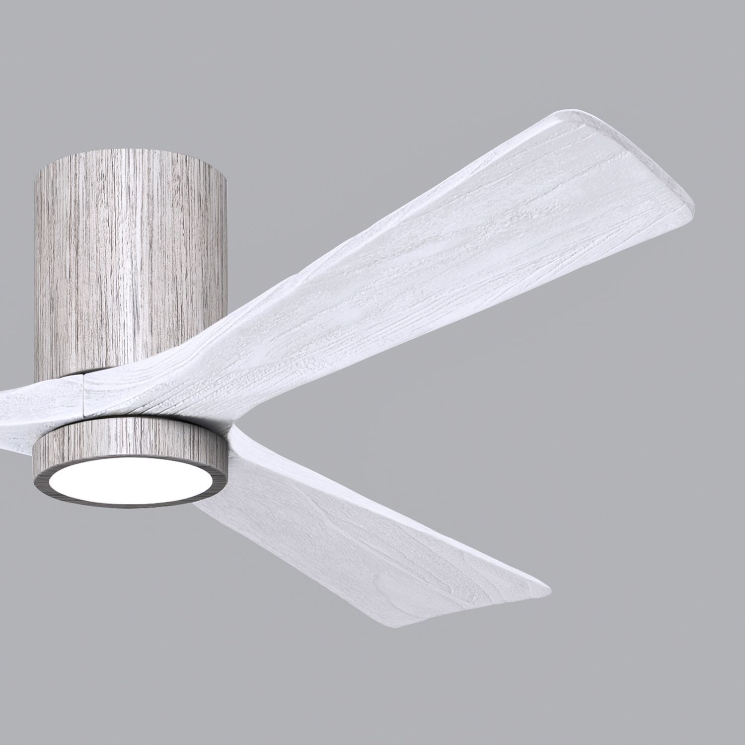 60" Irene-3HLK Barnwood and Matte White LED Ceiling Fan with Remote