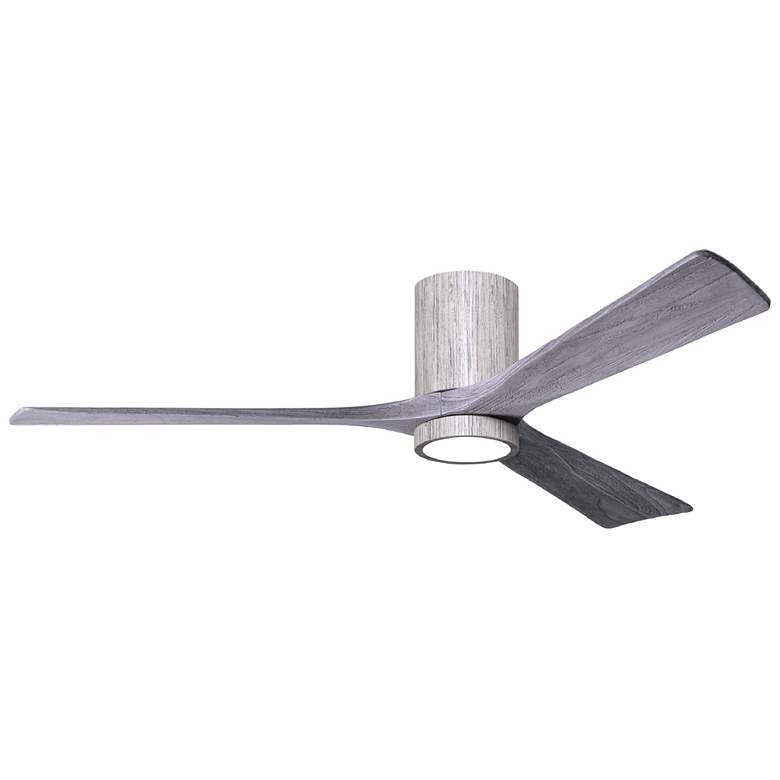 Image 1 60 inch Irene-3HLK Barnwood Damp Rated LED Hugger Ceiling Fan with Remote