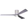 60" Irene-3HLK Barnwood Damp Rated LED Hugger Ceiling Fan with Remote