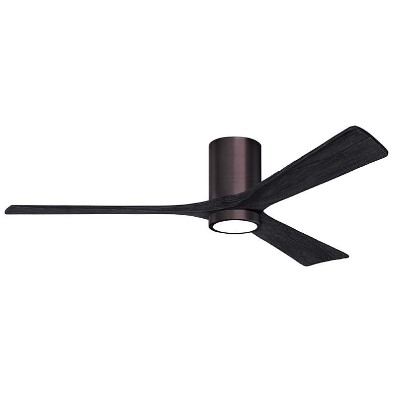Image 1 60" Irene-3HLK Brushed Bronze and Black LED Ceiling Fan with Remote