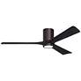 60" Irene-3HLK Brushed Bronze and Black LED Ceiling Fan with Remote