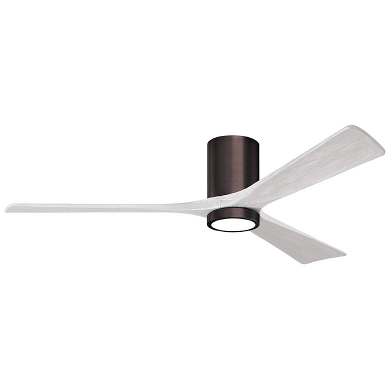 Image 1 60" Irene-3HLK Brushed Bronze and White LED Ceiling Fan with Remote
