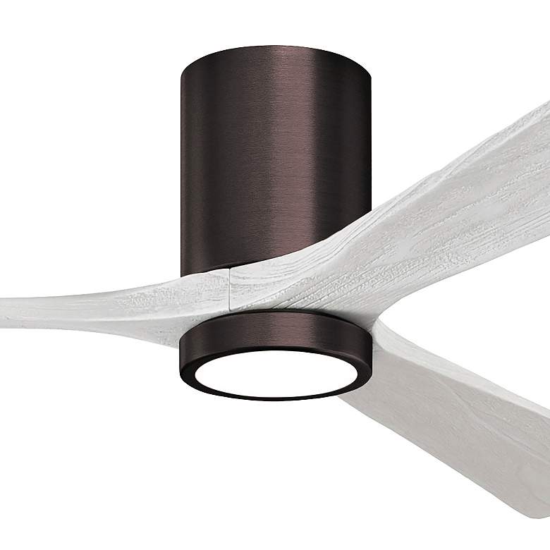 Image 2 60" Irene-3HLK Brushed Bronze and White LED Ceiling Fan with Remote more views