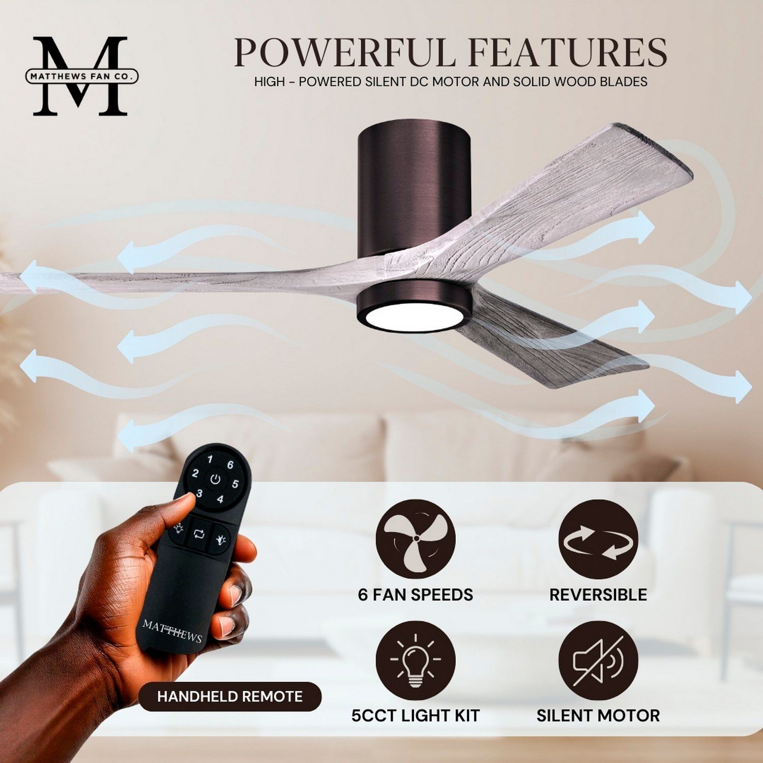 Image 7 60" Irene-3HLK Brushed Bronze Barn Wood LED Ceiling Fan with Remote more views