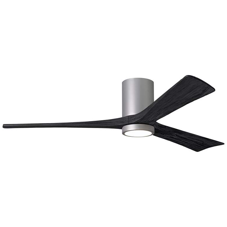 Image 1 60" Irene-3HLK Brushed Nickel and Black LED Ceiling Fan with Remote