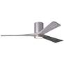 60" Irene-3HLK Brushed Nickel Barn Wood LED Ceiling Fan with Remote