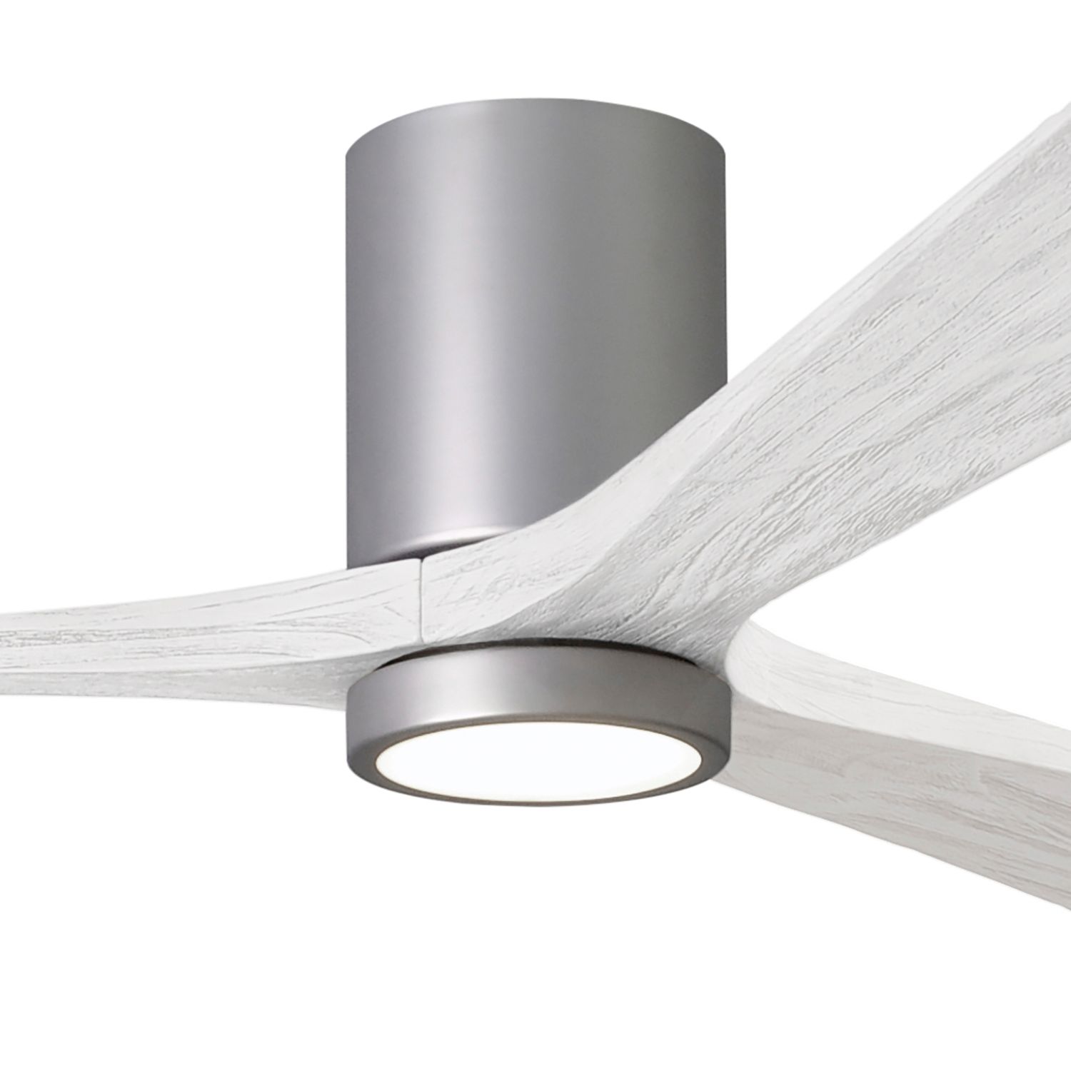 Image 2 60" Irene-3HLK Brushed Nickel White LED Ceiling Fan with Remote more views