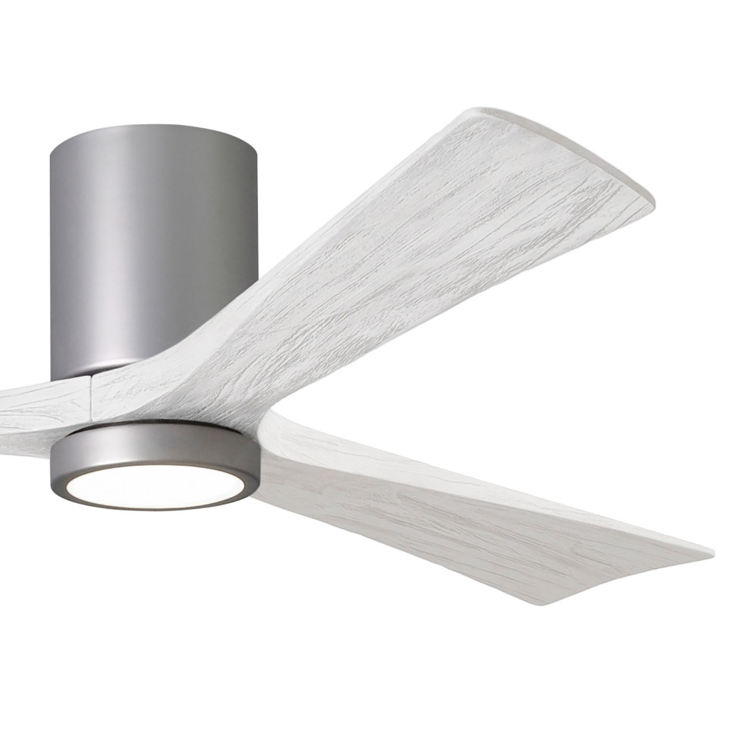 Image 3 60" Irene-3HLK Brushed Nickel White LED Ceiling Fan with Remote more views