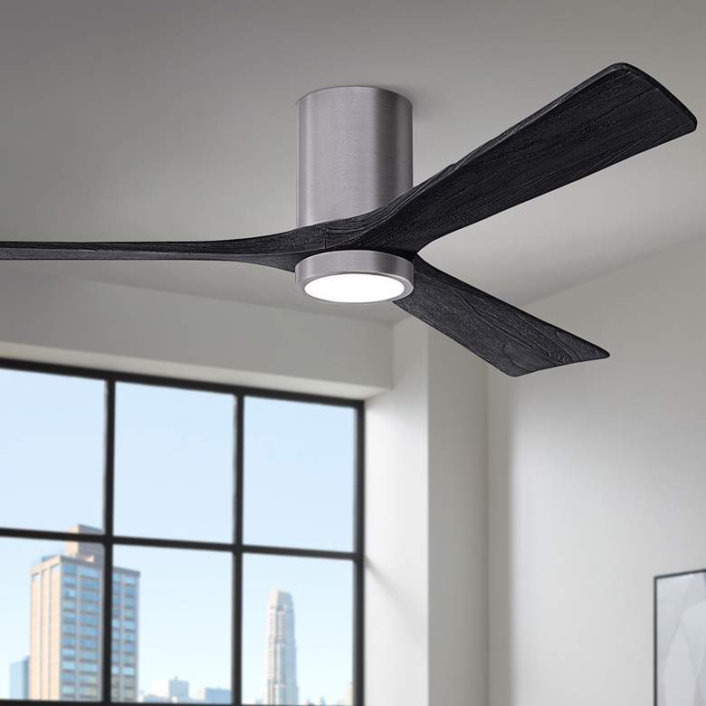 Image 1 60" Irene-3HLK Brushed Pewter and Matte Black Ceiling Fan