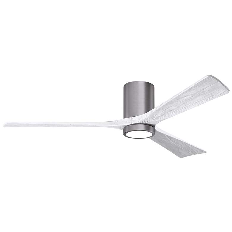 Image 1 60" Irene-3HLK Brushed Pewter and Matte White Ceiling Fan