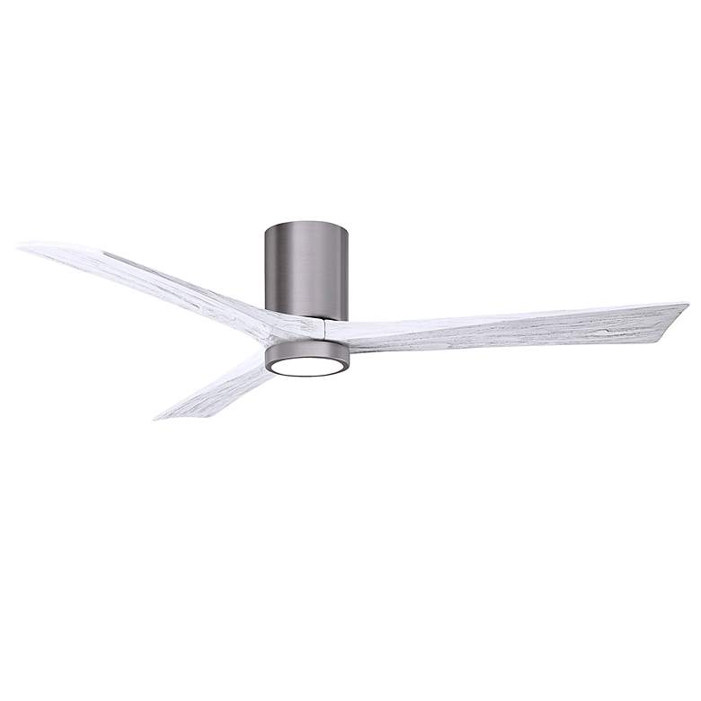 Image 2 60" Irene-3HLK Brushed Pewter and Matte White Ceiling Fan more views