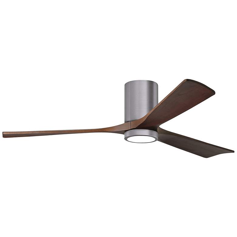 Image 2 60" Irene-3HLK Brushed Pewter and Walnut Tone Ceiling Fan
