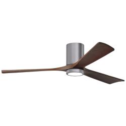 60&quot; Irene-3HLK Brushed Pewter and Walnut Tone Ceiling Fan