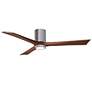 3_60" Irene-3HLK Brushed Pewter and Walnut Tone Ceiling Fan more views