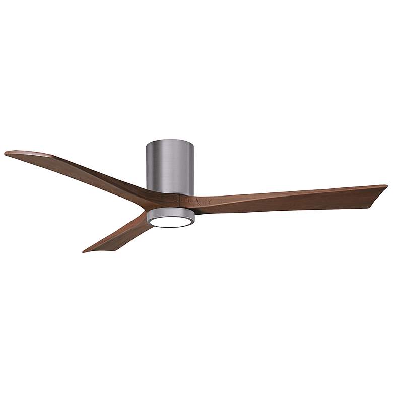 Image 4 60" Irene-3HLK Brushed Pewter and Walnut Tone Ceiling Fan more views