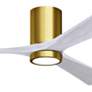 2_60" Irene-3HLK LED Damp Brass and White Ceiling Fan with Remote more views