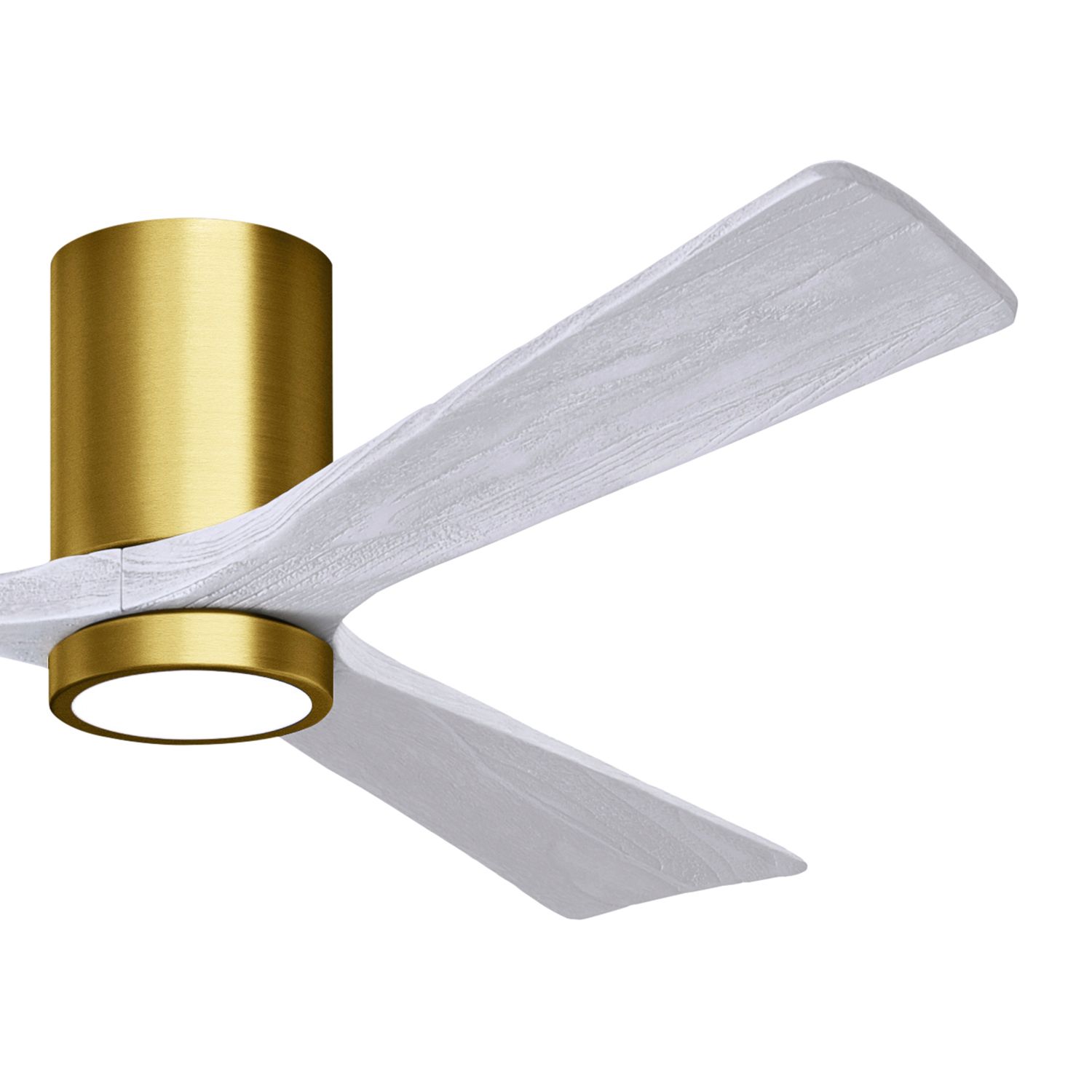Image 3 60" Irene-3HLK LED Damp Brass and White Ceiling Fan with Remote more views