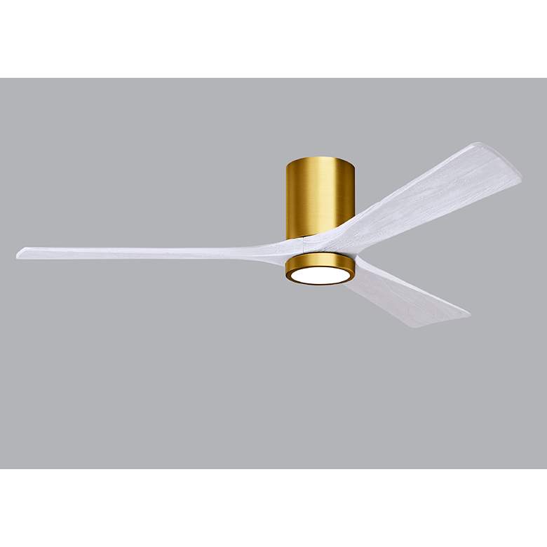 Image 6 60" Irene-3HLK LED Damp Brass and White Ceiling Fan with Remote more views