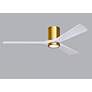 6_60" Irene-3HLK LED Damp Brass and White Ceiling Fan with Remote more views