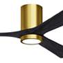 2_60" Irene-3HLK LED Damp Matte Black and Brass Ceiling Fan with Remote more views