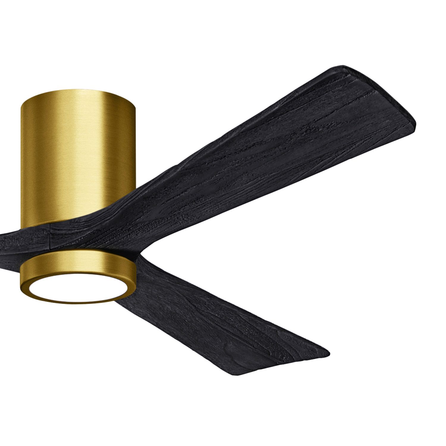 Image 3 60" Irene-3HLK LED Damp Matte Black and Brass Ceiling Fan with Remote more views