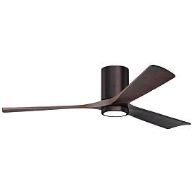 Image1 of 60" Irene-3HLK LED Walnut and Brushed Bronze Ceiling Fan with Remote