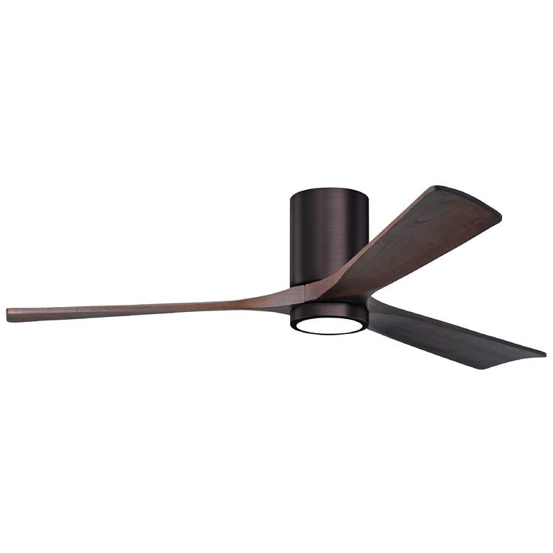 Image 1 60 inch Irene-3HLK LED Walnut and Brushed Bronze Ceiling Fan with Remote