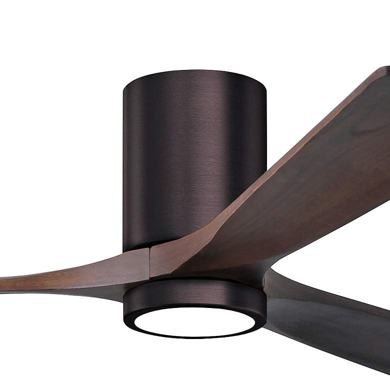 Image 2 60" Irene-3HLK LED Walnut and Brushed Bronze Ceiling Fan with Remote more views