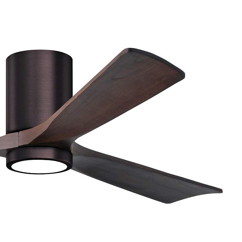 Image 3 60" Irene-3HLK LED Walnut and Brushed Bronze Ceiling Fan with Remote more views