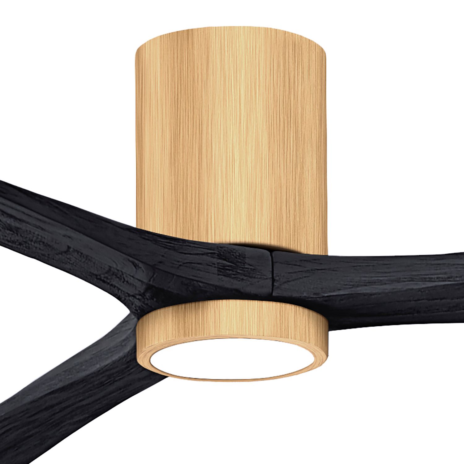 60" Irene-3HLK Light Maple and Matte Black Ceiling Fan