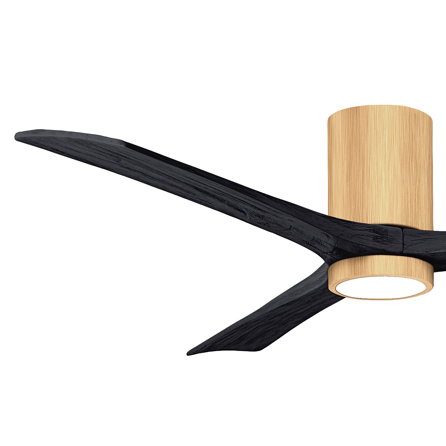60" Irene-3HLK Light Maple and Matte Black Ceiling Fan