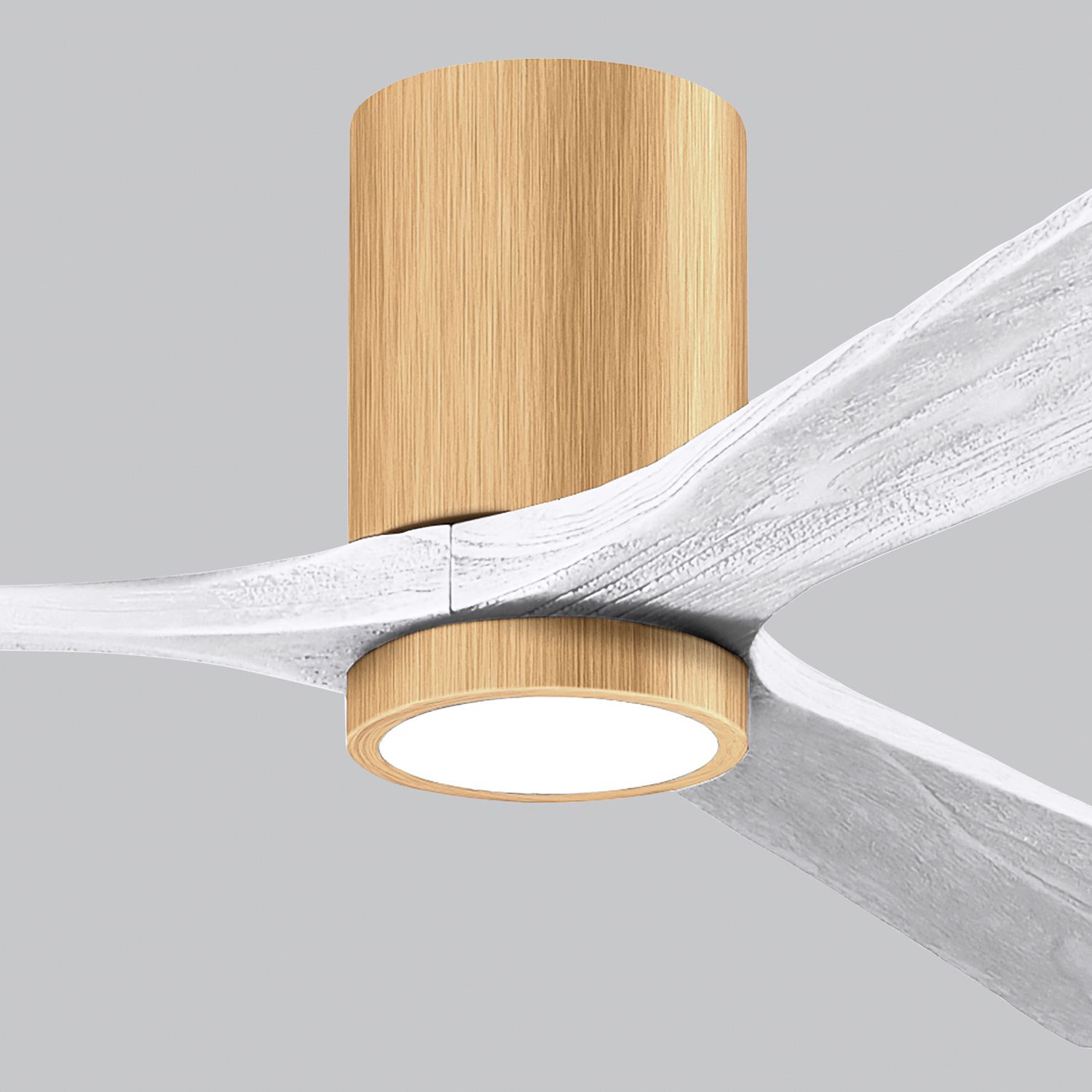 60" Irene-3HLK Light Maple and Matte White Ceiling Fan