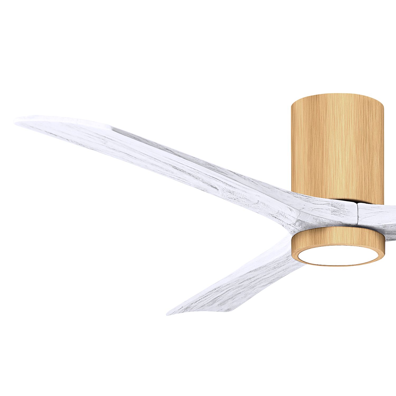 60" Irene-3HLK Light Maple and Matte White Ceiling Fan
