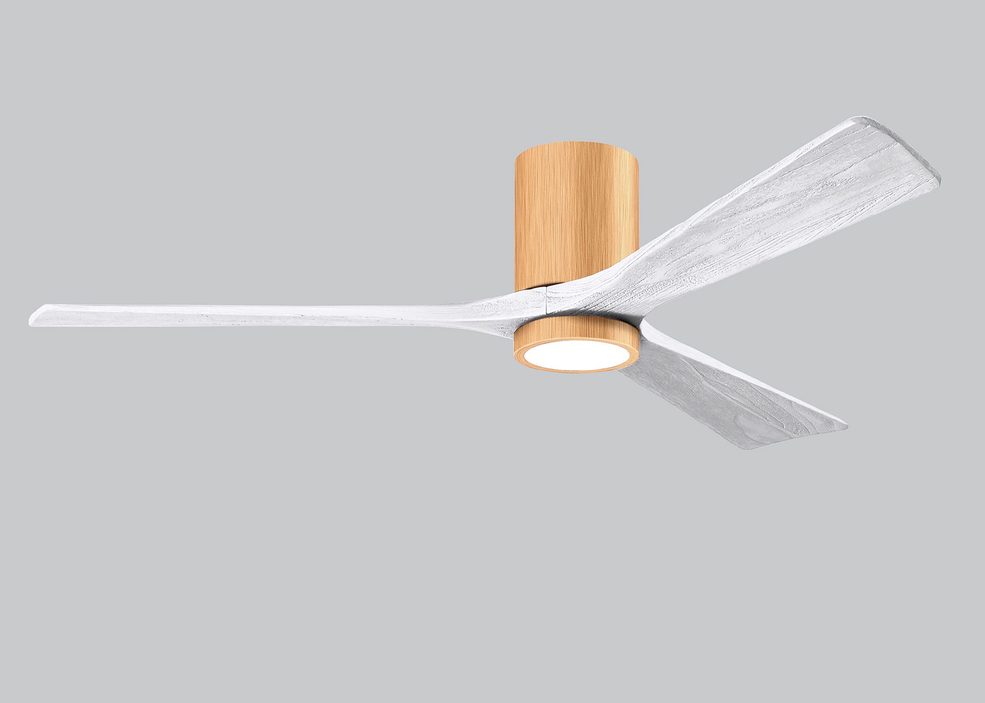 60" Irene-3HLK Light Maple and Matte White Ceiling Fan