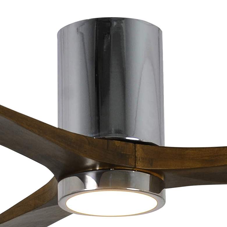 Image 2 60" Irene-3HLK Polished Chrome and Walnut LED Ceiling Fan with Remote more views