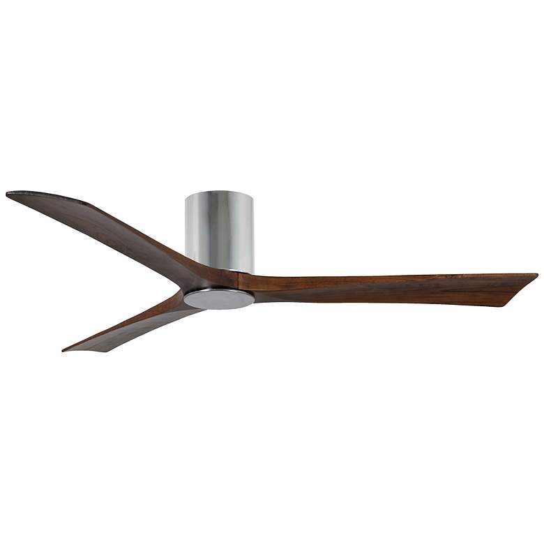 Image 3 60" Irene-3HLK Polished Chrome and Walnut LED Ceiling Fan with Remote more views