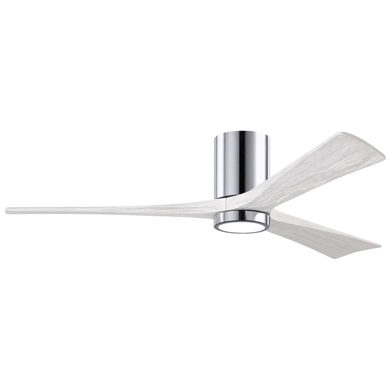 Image 1 60" Irene-3HLK Polished Chrome and White LED Ceiling Fan with Remote