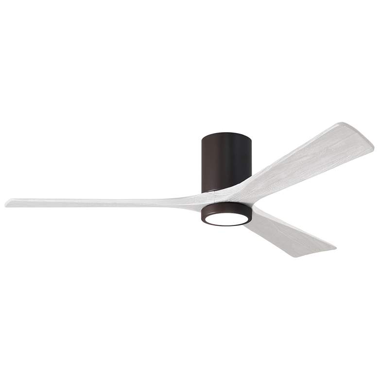 Image 1 60" Irene-3HLK Textured Bronze and White LED Ceiling Fan with Remote