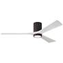 60" Irene-3HLK Textured Bronze and White LED Ceiling Fan with Remote