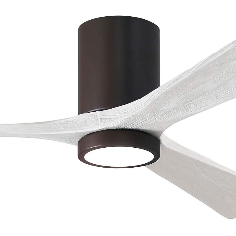 Image 2 60" Irene-3HLK Textured Bronze and White LED Ceiling Fan with Remote more views