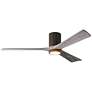 60" Irene-3HLK Textured Bronze Barn Wood LED Ceiling Fan with Remote