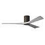 2_60" Irene-3HLK Textured Bronze Barn Wood LED Ceiling Fan with Remote more views