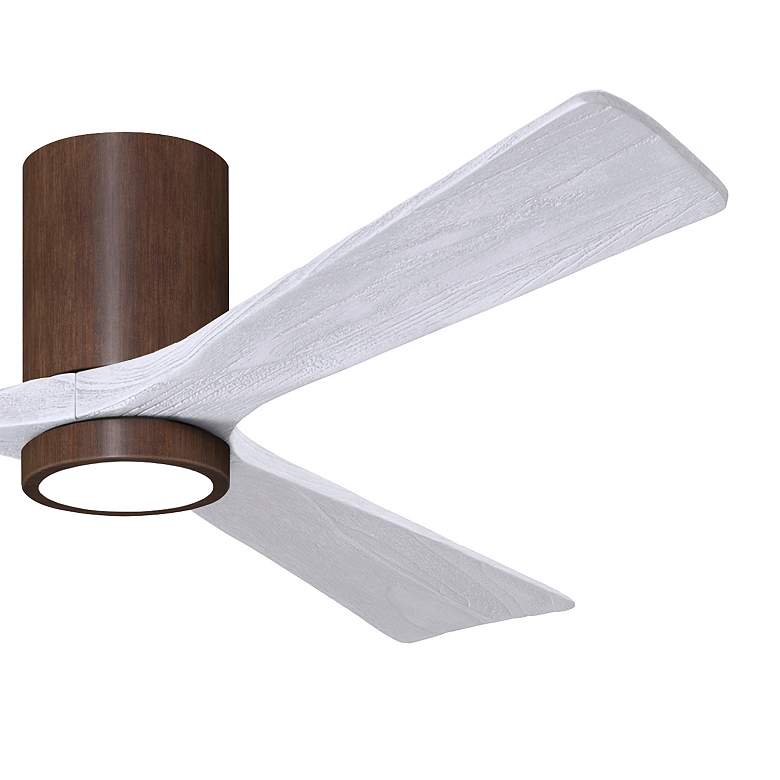 Image 3 60" Irene-3HLK Walnut and Matte White LED Ceiling Fan with Remote more views